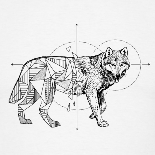 Geometrische Tiere Wolf