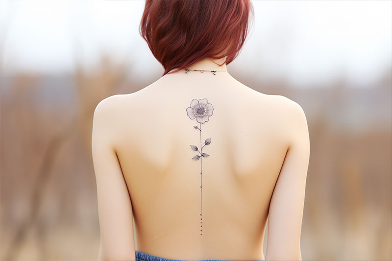 Geometrisches Tattoo Blume