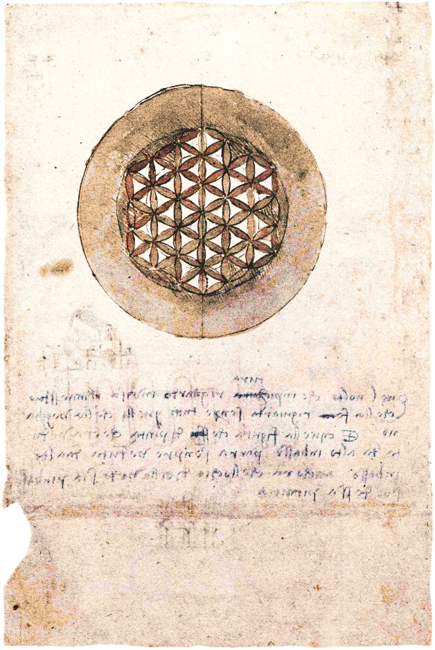 Leonardo da Vincis Darstellung des Ornaments (Codex Atlanticus, fol. 309v)