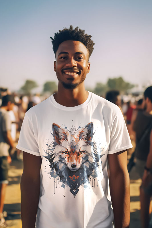 Fuchs T-Shirt Geometrischer Fuchs